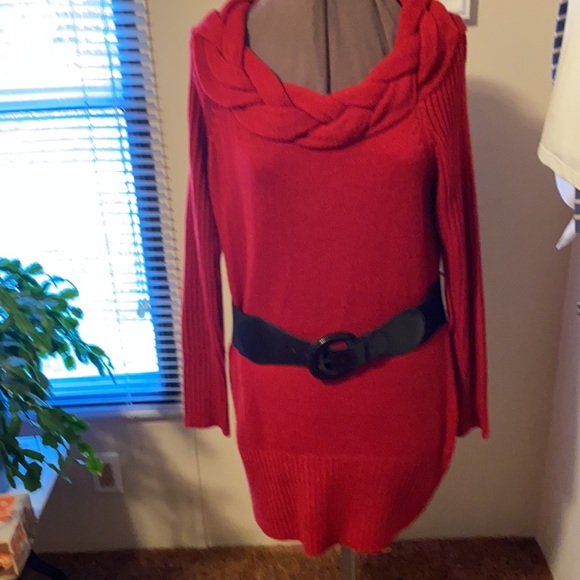 ❤️❤️❤️❤️💄Awesome Red Knit Dress 💄❤️❤️❤️❤️ - Picture 4 of 11